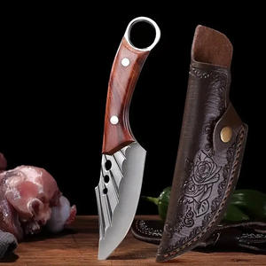 <span class=keywords><strong>Cuchillo</strong></span> de Chef de fruta forjado a mano de 4 pulgadas, cuchillos de caza de acero de alto carbono, cuchillos de deshuesado de carnicero con funda <span class=keywords><strong>para</strong></span> acampar, barbacoa al aire libre - Product Image 1