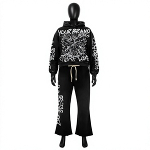 YouKnowTheName Conjunto Deportivo con Capucha Roja, Estilo Urbano, Corte Regular, para Hombre Adulto, Invierno, 100% Algodón - Product Image 5