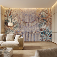 Papier peint mural auto-adhésif vintage pour serre, motif feuilles de palmier tropicales, pour décoration murale de salon