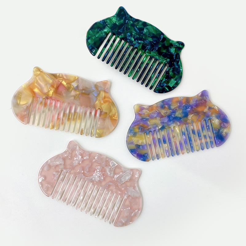 Блестящая Глянцевая красочная заколка для волос с мраморным рисунком для девушек Роскошные модные Мультяшные заколки для волос ацетатные аксессуары для волос
