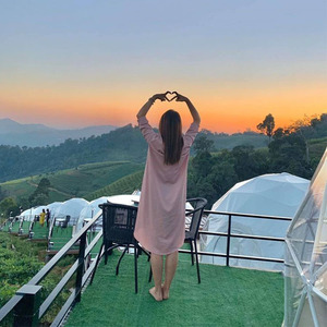 Venta de fábrica de lujo transparente <span class=keywords><strong>Glamping</strong></span> PVC cúpula geodésica tienda de hotel para <span class=keywords><strong>Glamping</strong></span> - Product Image 5