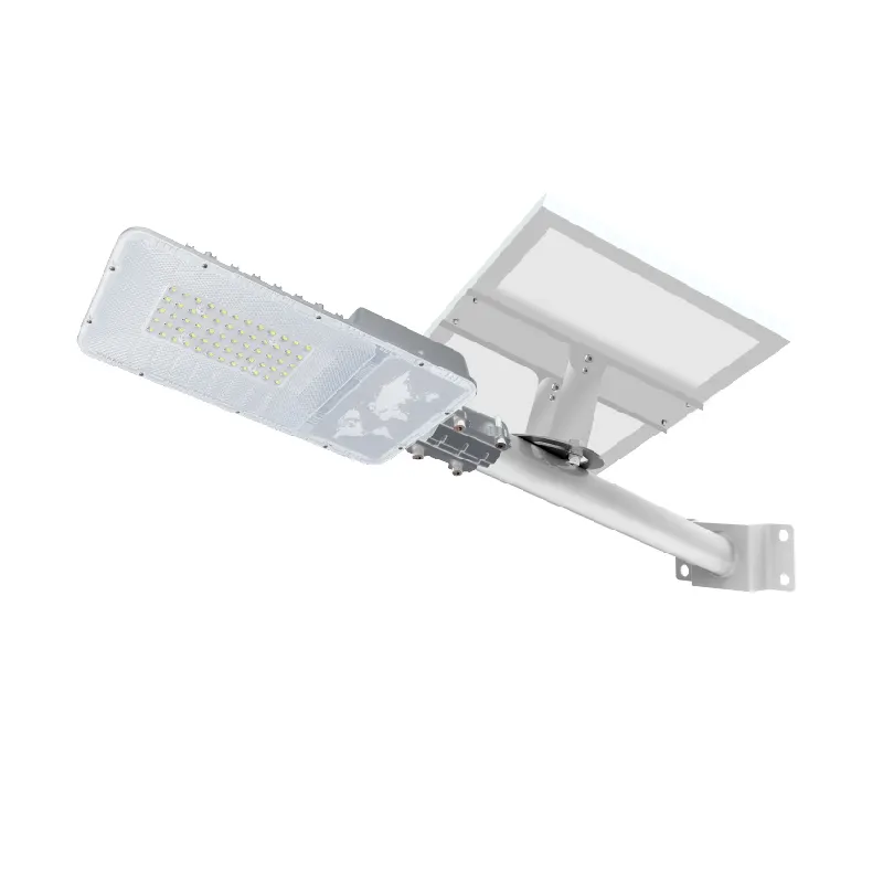 Lampu LED All Night Lighting Solar 100W dengan Tiang Lengan dan Braket dari Produsen Karbon Biru