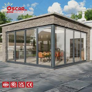 Fenêtre coulissante <span class=keywords><strong>anti</strong></span>-bruit à double vitrage trempé avec moustiquaire, pour maison, bureau, balcon, porte pliante - Product Image 1