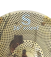 Vansir High Grade Low Volume Quiet Metal Alloy Gold Cymbals Diameter 14" Hihat for Drum Set Practice