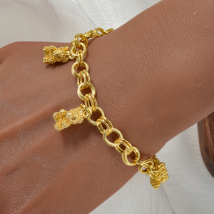 กำไลข้อมือทอง 14k ชุบทองแดง ลายหมีน่ารัก สั่งทำขายส่ง - Product Image 2