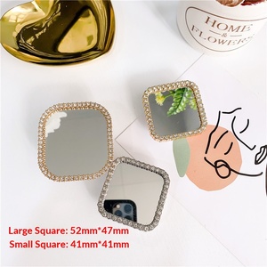 Korean Style Diamond-encrusted Love <b>Mirror</b> for Adhesive Telescopic Mobile Phone <b>Bracket</b> for Desk - Product Image 3