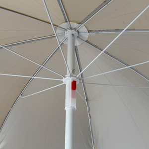 Parasol d'été de marché de 6 pieds Revêtement argenté 210D Oxford Protection UV Contrôle manuel <span class=keywords><strong>Parapluie</strong></span> de plage avec logo pour les voyages en plein air - Product Image 4