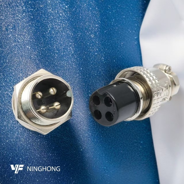 Video and Audio 5 Pin 7 Pin 10 Pin Double Female Connector Gx16 Aviation Plug Female Connector
