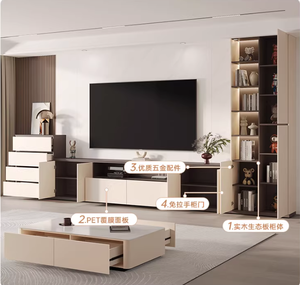 Luxury Modern <strong>TV</strong> Cabinet <strong>for</strong> Living Room Home Furniture Integrated Storage Wine Bookcase Custom Background <strong>Wall</strong> Cabinet - Product Image 2