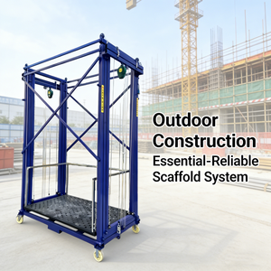 <span class=keywords><strong>Platform</strong></span> Lift Perancah Listrik Lipat 5M 6M Lift Perancah Listrik Otomatis Mobile Lipat dengan Roda - Product Image 1