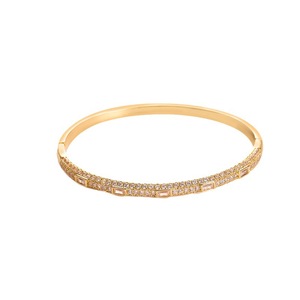 Fashion Tennis Bracelet Gold Zircon Inlay Channel Setting Women's Jewelry Gift - Product Image 5