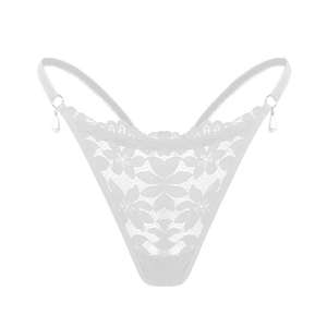 Ingrosso di <span class=keywords><strong>alta</strong></span> qualità da donna <span class=keywords><strong>perizoma</strong></span> biancheria intima con <span class=keywords><strong>perizoma</strong></span> con perline T Back floreale lucido e Sexy in <span class=keywords><strong>pizzo</strong></span> da donna - Product Image 5