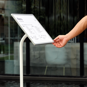 Hiện đại A3 tầng thường vụ Bảng hiển thị với thiết kế thanh lịch Khung thép bền và thanh lịch dấu hiệu quảng cáo thông báo hướng dẫn - Product Image 5