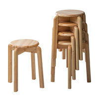 Chaises empilables modernes en bois massif pour salle à manger, salon, restaurant, café, bar à domicile, salle de bain, avec housse douce