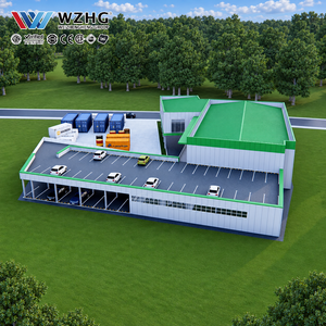 Bâtiment commercial en acier pour showroom avec murs-rideaux en verre pour l'affichage de produits et les projets de développement de concessionnaires automobiles - Product Image 1