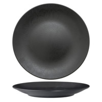 Assiette plate noire mate Ø 30 cm en porcelaine fine Gural