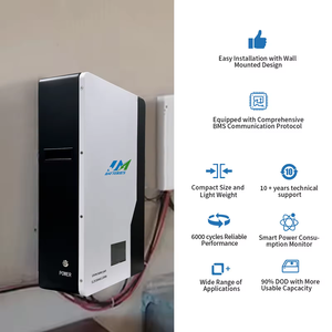 ระบบกักเก็บพลังงานภายในบ้านแบบติดผนัง Powerwall 48V 100AH/200AH 10KWH/5KWH แบตเตอรี่ลิเธียมไฮบริดกริด JM-W-51.2V100Ah 5 K - Product Image 4