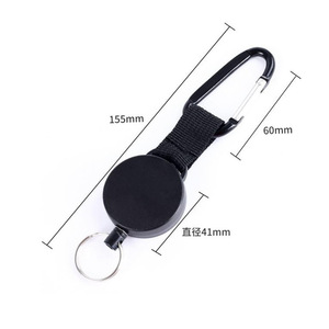 Porte-clés de sac à dos d'extérieur transfrontalier avec sangle, câble en acier enduit, facile à tirer, pour camping, pêche, boucle anti-perte - Product Image 5