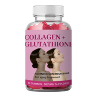 OEM Gummies Collagène Glutathion 60 Unités Éclat de la Peau Antioxydant Vitamines C E Beauté GMP
