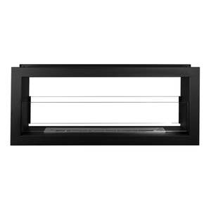 Chimenea incorporada de bioetanol de doble cara 2 lados ancho 90x alto 40cm MONTEFALCO color negro DIVINA FIRE chimeneas nuevas a estrenar - Product Image 5