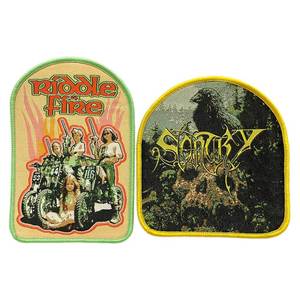 Ricamo personalizzato tessuto distintivi Art Punk <span class=keywords><strong>Rock</strong></span> musica 12 colori ferro su cucire su tessuto patch Applique con bordi Merrow - Product Image 4