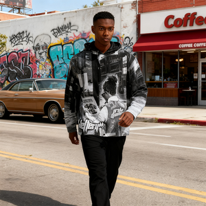 Sudaderas con Capucha de Tapiz Tejido Personalizadas de <span class=keywords><strong>Anime</strong></span>, Tallas Grandes, Ropa de Tapiz con Forro de Satén, Sudaderas con Capucha para Hombre - Product Image 2