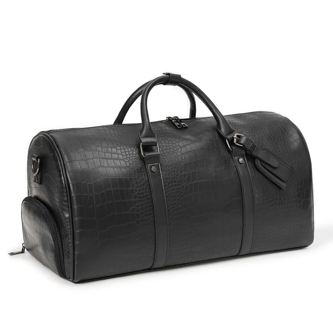 Viagem Extra-Grande Weekender Sacos 36L 42L 48L Defender Duffel Buraco Preto Clássico Esporte Ginásio Saco Duffel De Couro Utilitário Saco