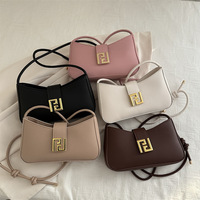 Sac bandoulière minimaliste de style français pour femme, forme carrée avec fermeture éclair, doublure en polyester – Sac à main élégant et polyvalent pour le quotidien