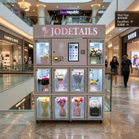 JOYVEND Distributeur Automatique de Fleurs 24h/24 à 10 Portes 110v/220v, Kiosque Floral Automatisé avec Écran Tactile SDK et Surveillance à Distance
