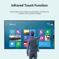 Écran tactile numérique mural de 65 pouces, affichage LED/LCD avec CMS, panneau publicitaire intérieur, affiche animée