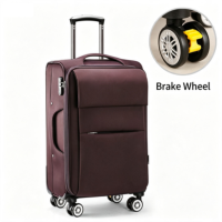 Valise de voyage carrée élégante et personnalisable en tissu Oxford rose, étanche, avec roulettes pivotantes – Vente en gros usine OEM&ODM