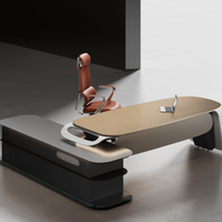 Scrivania Direzionale Moderna in Legno Massello Durevole con Spazio di Archiviazione, Design Modulare Multifunzionale Portatile e Colori Personalizzabili