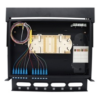 SC LC FC ST UPC APC Quad entièrement chargé 6 12 18 24 48 96 core ODF monté en rack type coulissant 1U 24 ports panneau de brassage fibre