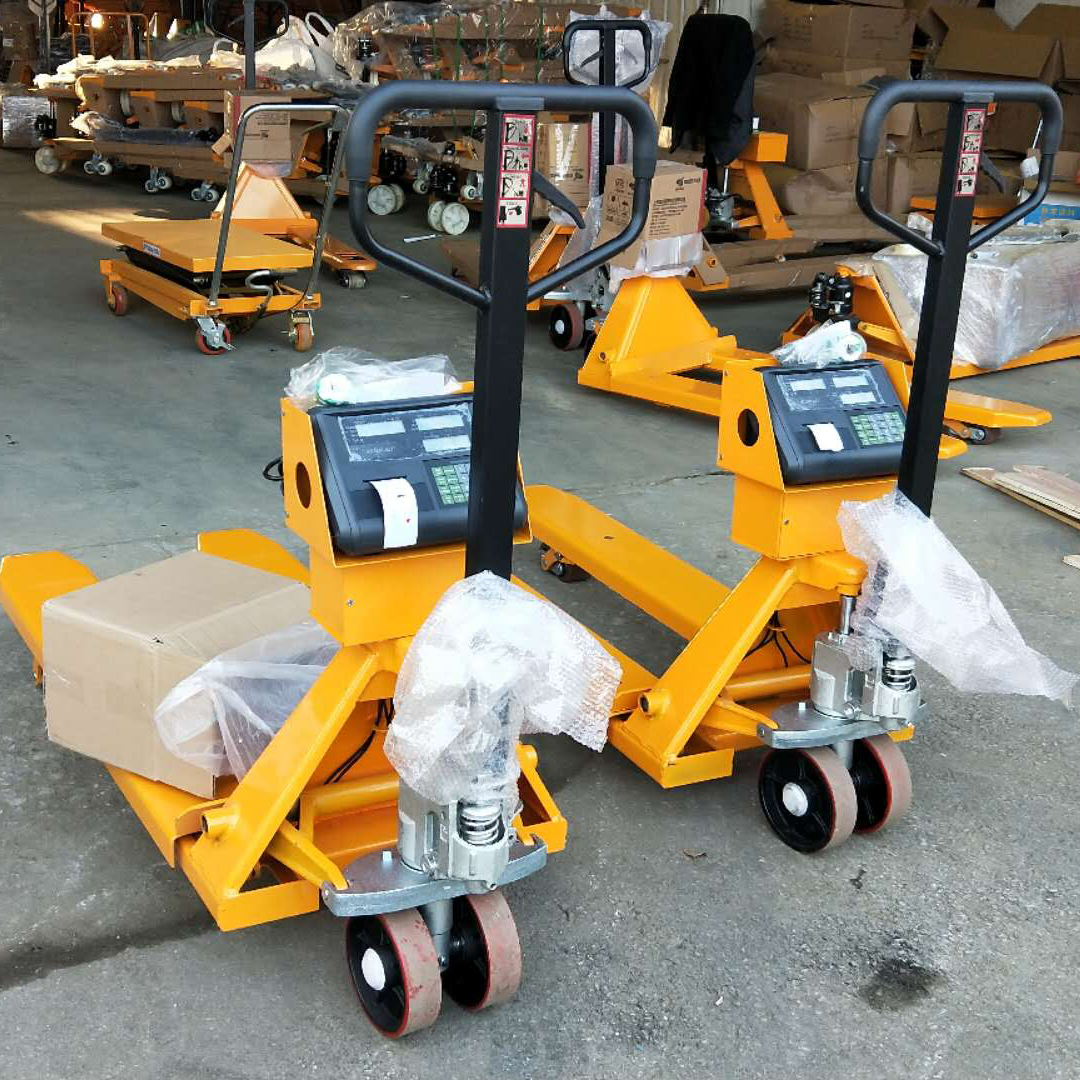 Brand New 2-ton/3-ton Manual Pallet Trucks with Scales, Suitable for the Retail and Food Service Industries.