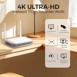 <span class=keywords><strong>NVR</strong></span> Tuya Wifi 32 <span class=keywords><strong>canaux</strong></span> intelligents <span class=keywords><strong>16</strong></span> ports 4K sans fil avec écran pour la maison - Enregistreur - Product Image 2