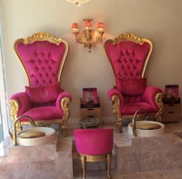 Chaise de trône royale de luxe en or durable à prix de gros, canapé de mariage