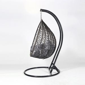 Modern Outdoor Living Room <b>Swing</b> <b>Hammock</b> Chair Rattan Egg Hanging Chair Stand with Metal Stand Stand Outdoor Furniture - Product Image 5