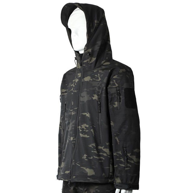 Men's Fans Tactical Jacket Camouflage Waterproof Combat Jacket Hoody Softshell Coat Uniform