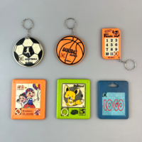 Mini puzzle éducatif coulissant en plastique à 9 grilles, motifs imprimables, porte-clés personnalisable, jouet varié en plastique, cadeau promotionnel