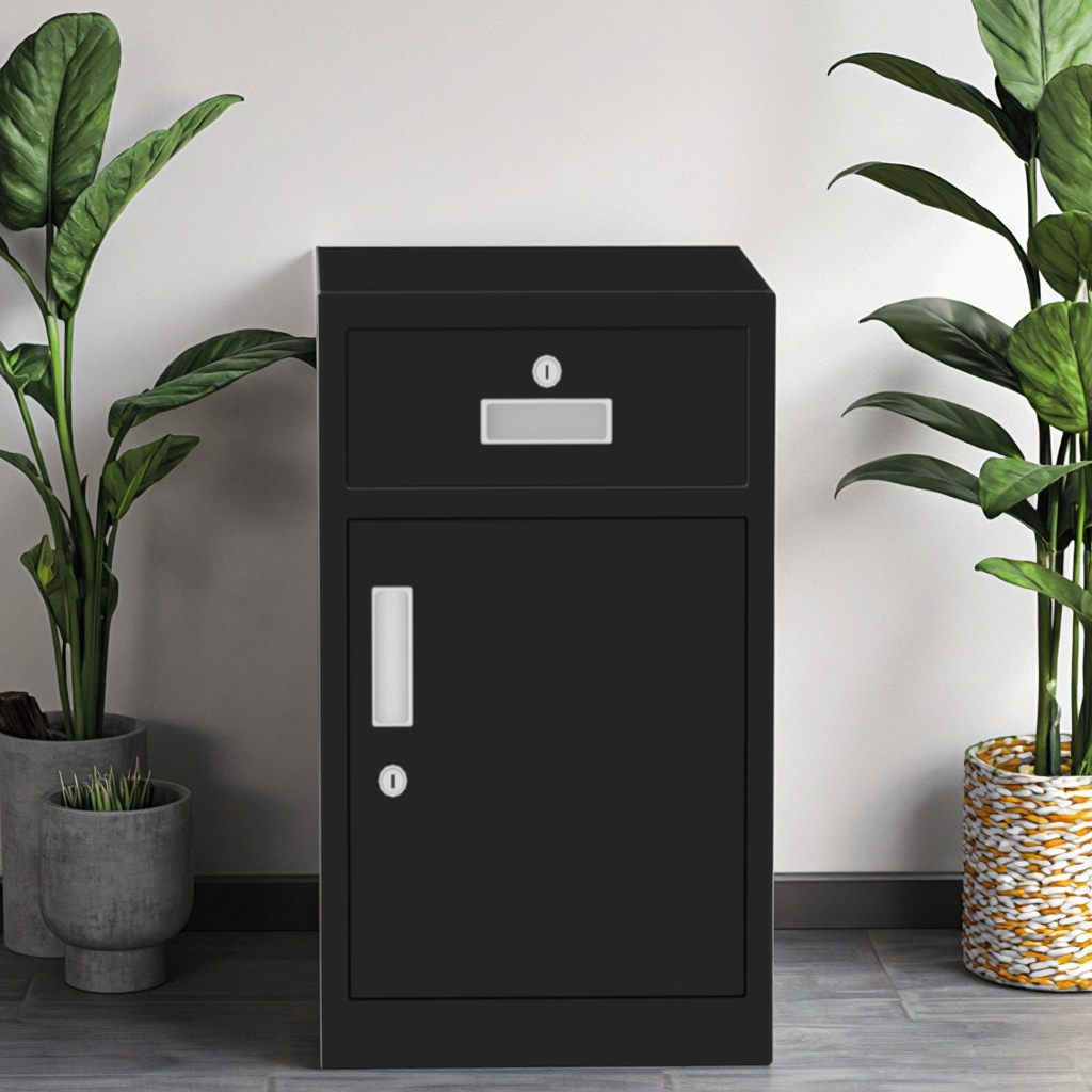 Modern 3-Drawer Fixed Steel Office Furniture Lockable Underdesk Pedestal Filing Storage Cabinet for Gym School Hotel Hospital