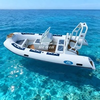 Bateau semi-rigide Hedia Sport 420 RIB 4,2 m (14 pieds) en aluminium et Hypalon, bateau pneumatique semi-rigide en PVC et aluminium 420 pour les loisirs en famille