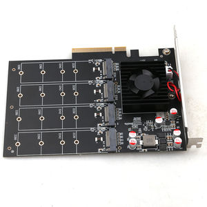 PCIe3.0 <span class=keywords><strong>X8</strong></span> a 4x M.2 NVMe SSD Tarjeta de expansión Adaptador de Puerto cuádruple para NAS/Estación DE TRABAJO Velocidad de 32Gbps <span class=keywords><strong>Compatible</strong></span> con versiones anteriores Ranuras <span class=keywords><strong>X8</strong></span>/<span class=keywords><strong>X16</strong></span> - Product Image 2