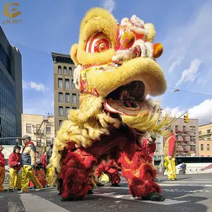 LD01จีนแบบดั้งเดิมเต้นรำเครื่องแต่งกายสิงโตเต้นรำหัวสิงโตเต้นรำประสิทธิภาพเครื่องแต่งกายสำหรับขาย