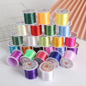 Elastic <b>Thread</b> 0.8mm Flat Crystal <b>Beading</b> Cord For DIY Bracelet Making Jewelry Craft Supplies Stretchy String Yiwu Origin - Product Image 3