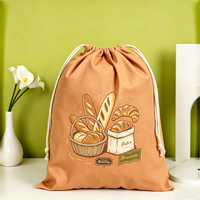 Sac à cordon personnalisé en toile avec poignée, grand format, motif dessin animé, réutilisable pour le rangement quotidien et l'emballage cadeau