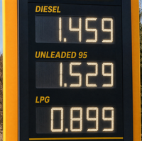 Panneaux d'affichage des prix du carburant à LED double face avec tableau de prix éclairé par LED, panneau d'affichage des prix du gazole REGULAR PREMIUM DIESEL à LED
