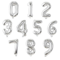 Ballons en aluminium numérotés de 16 pouces, couleur or, argent, or rose dégradé, pour décoration de fête, vente en gros