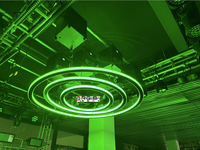 Moteur de treuil cinétique DMX RVB Pixel couleur programmable LED cercle d'anneau de levage
