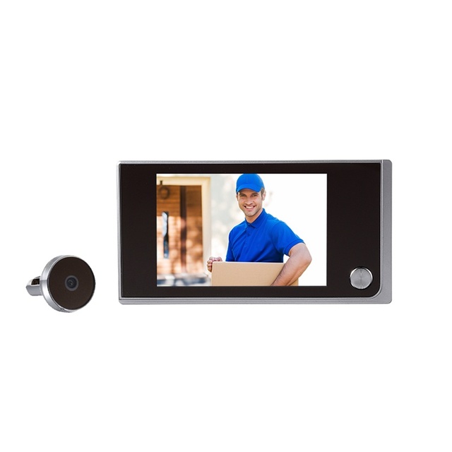 Peephole Viewer Home Doorbell 3.5 Inch High Definition Digital Wide Angle Hidden Wire Camera Apartment Easy Installation Lowcost