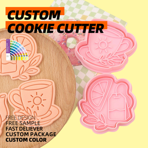 Serie di tè pomeridiano fai da te stampo per biscotti stampato cartone animato 3D Croissum strumento di cottura e pasticceria - Product Image 4